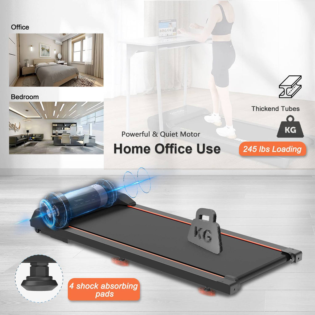 Treadmill - Walking Pad Under Desk Treadmill LED Display And Remote Control Portable Treadmill
