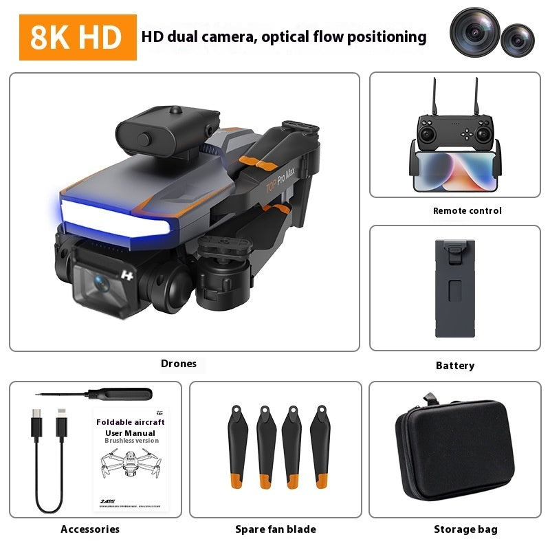 RC Drone with 4K Camera – Brushless Motor, Obstacle Avoidance, WiFi FPV, Vertical Shot - HawkEye P18 Drone