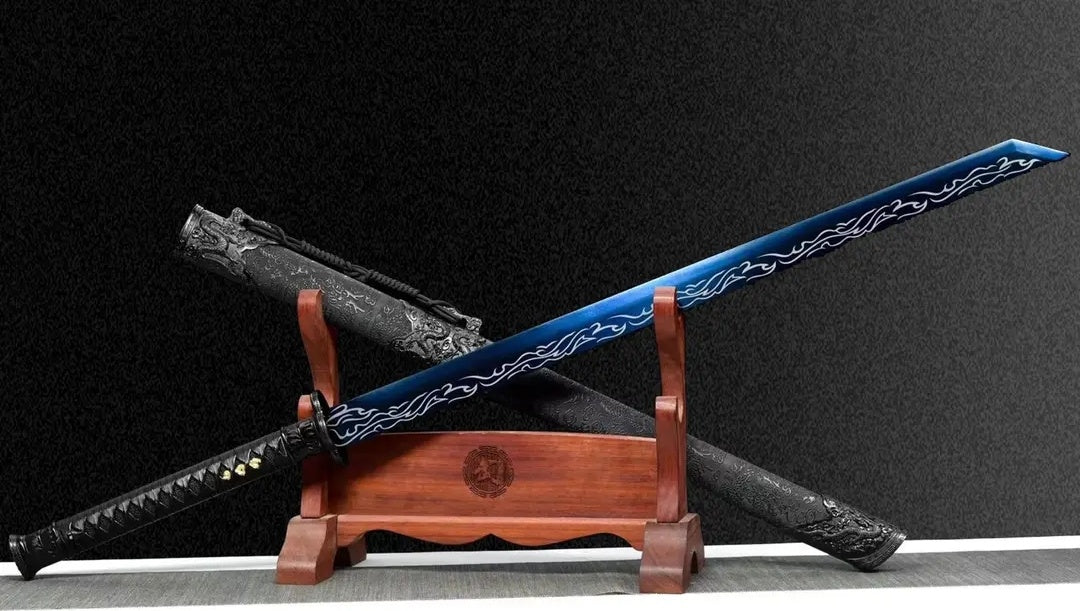 Liuying Integral Tang Dynasty Horizontal Sword High Manganese Steel Self-Defense Cold Weapon Collection-Grade Unsharpened