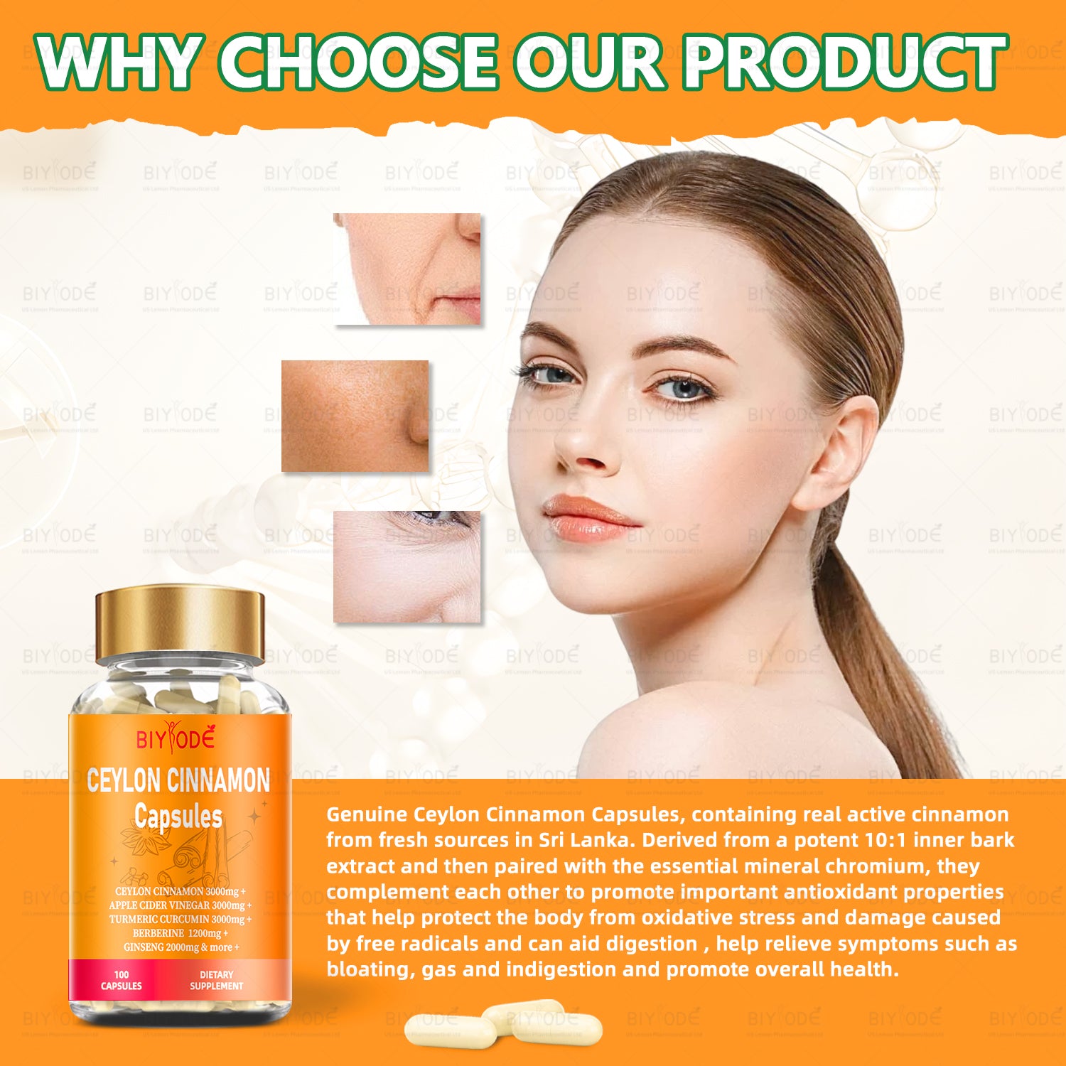 Jiabeikang Factory Ceylon Cinnamon Capsules OEM ODM Custom Herbal Extract Supplements Wholesale Ready Stock