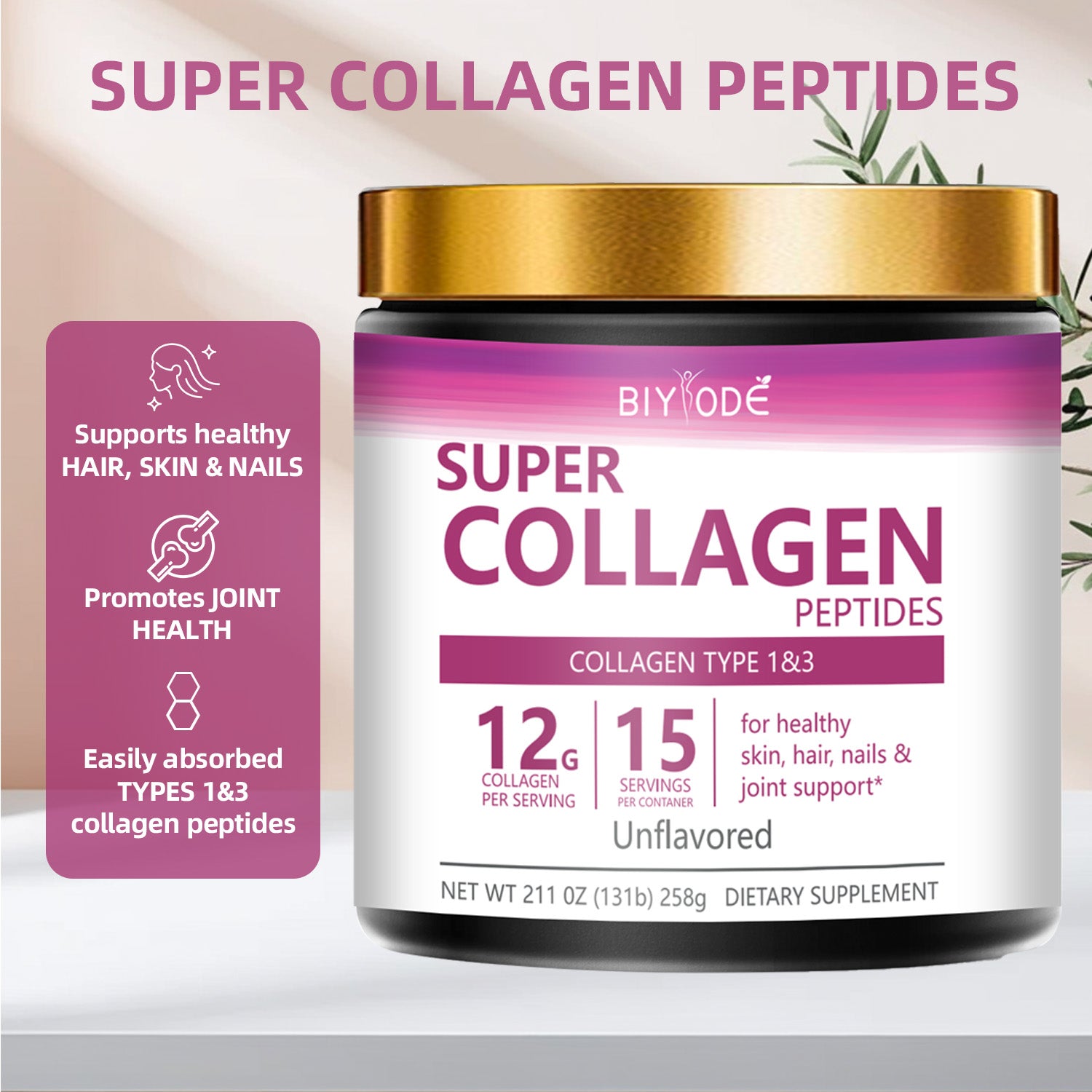OEM ODM Private Label Super Collagen Peptides Herbal Supplement Collagen Protein Powder Manufacturer Factory Direct Supply OEM ODM Fast Delivery With COA HALAL GMP