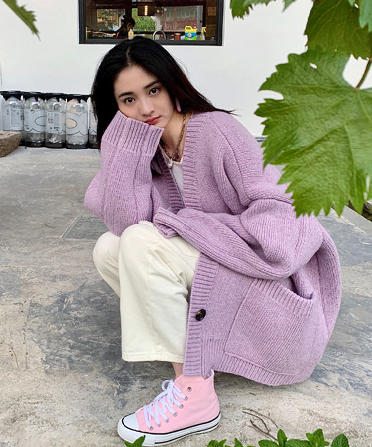 Sweater coat cardigan