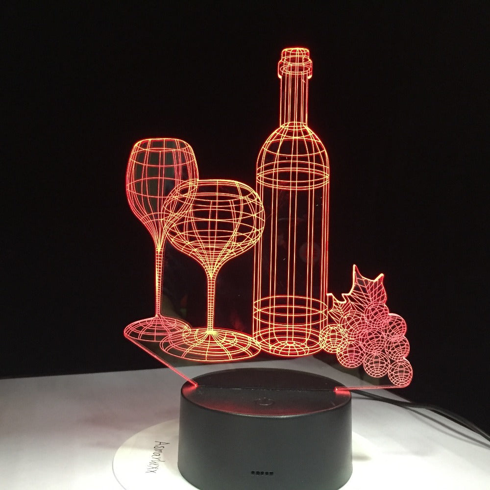 Night Light - Wine Bottle 3D