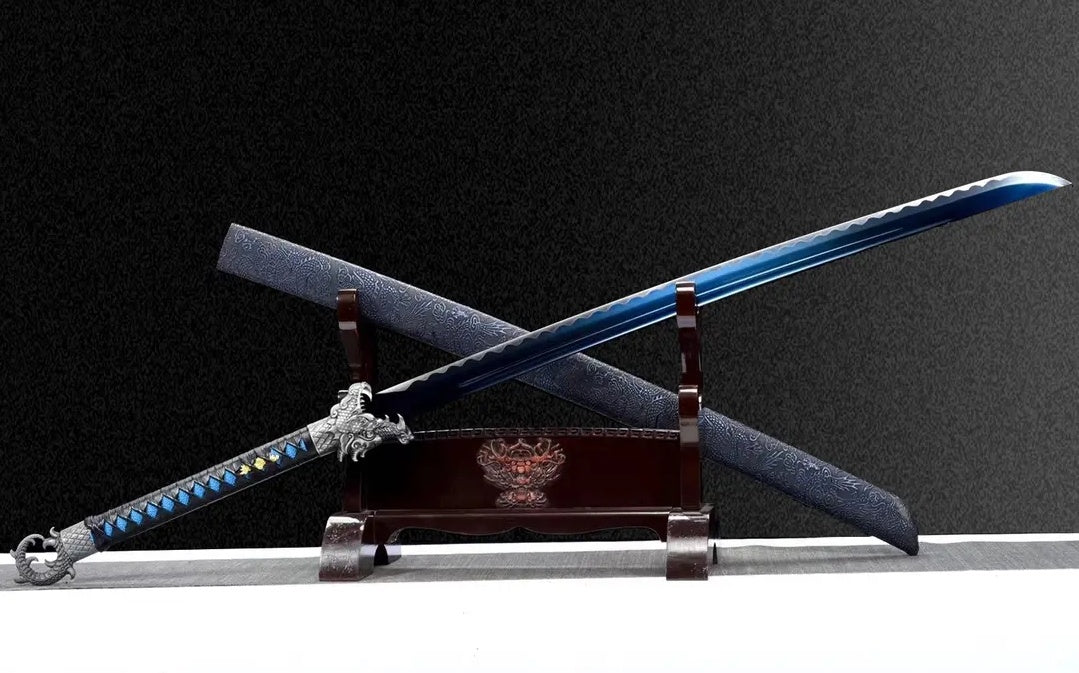 Youlan Integral Embroidered Spring Saber High Manganese Steel Self-Defense Cold Weapon  Collection-Grade  Unsharpened