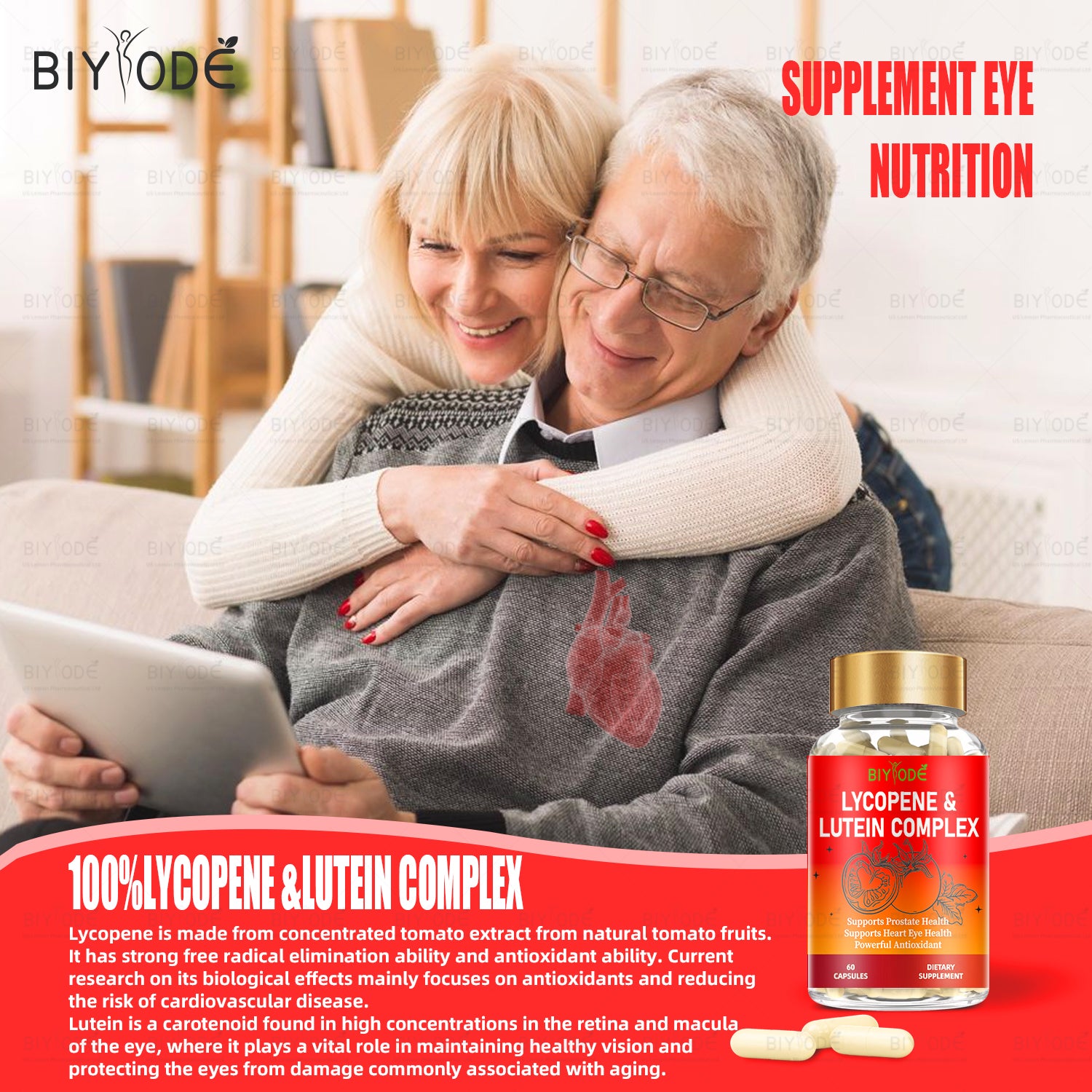 Jiabeikang Factory Wholesale Vitamins Blood Heart Eyes Health Supplements Lycopene Lutein 2 In 1 Capsules