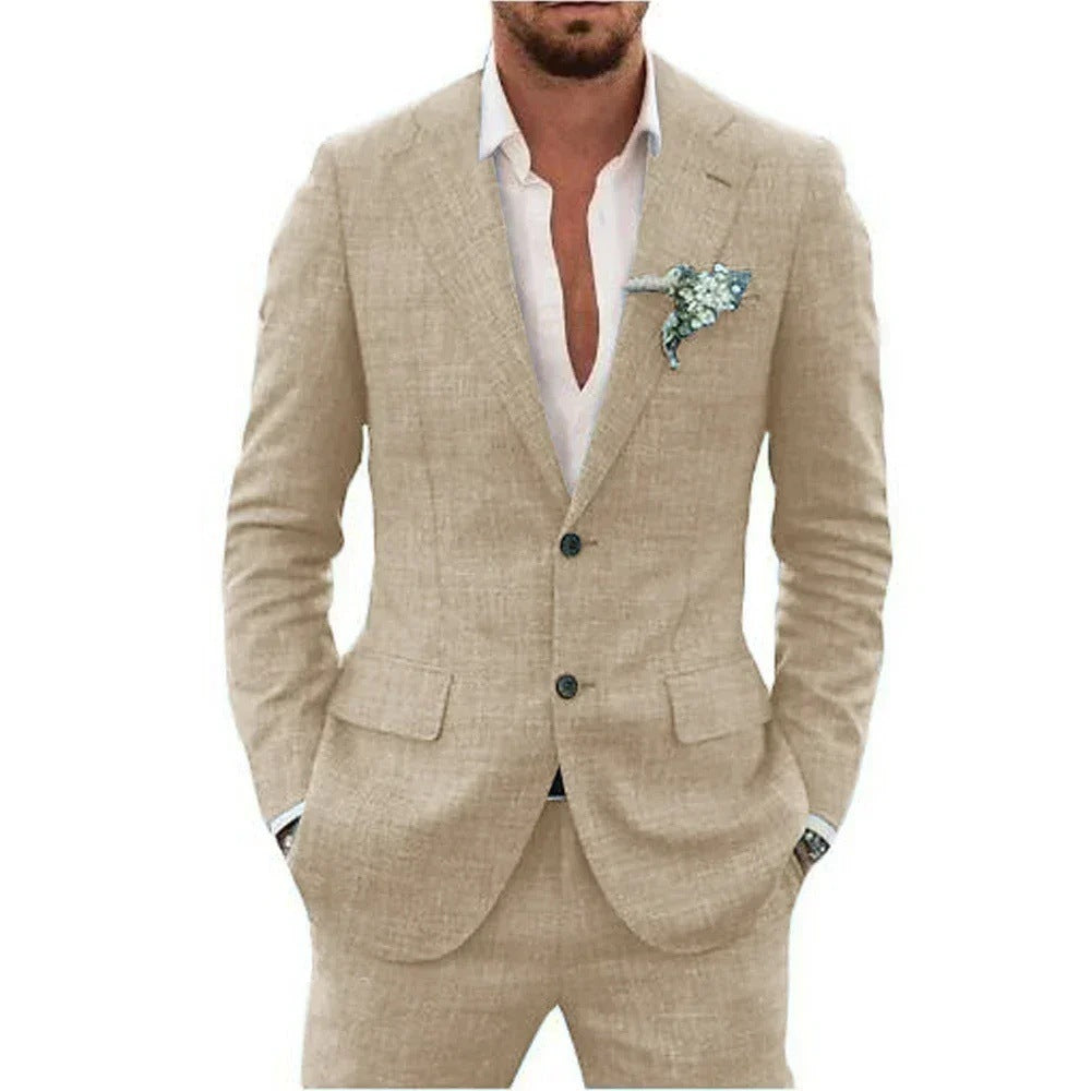 Men's Two-piece Suit Casual Daily Slim Fit