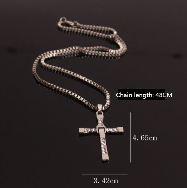 Cross necklace hip hop men's necklace