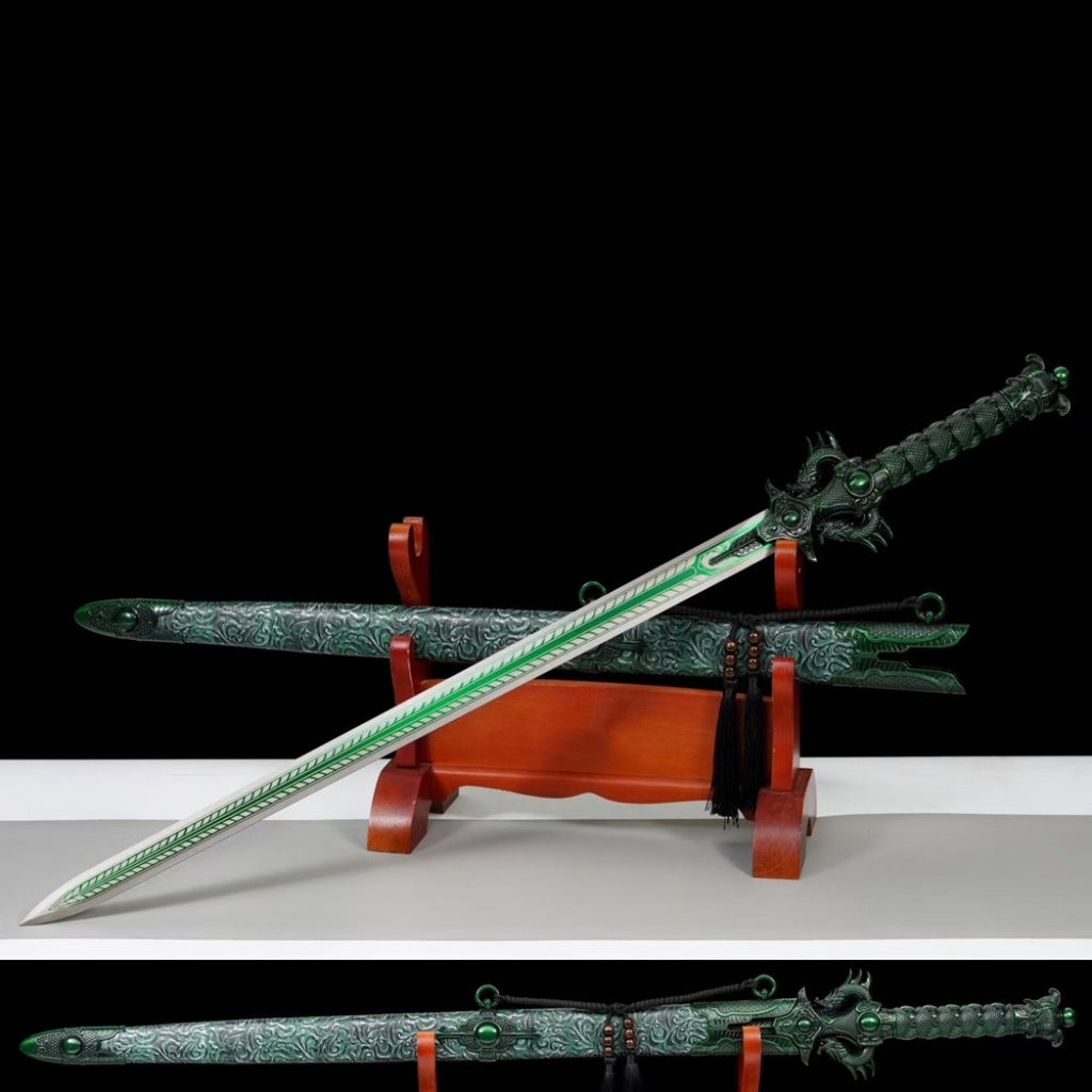 Integrated Tang Dynasty Swords Tang Heng Dao, Xiu Chun Dao Embroidered Spring Saber  High Manganese Steel Blades, Unsharpened Cold Weapons For Self Defense