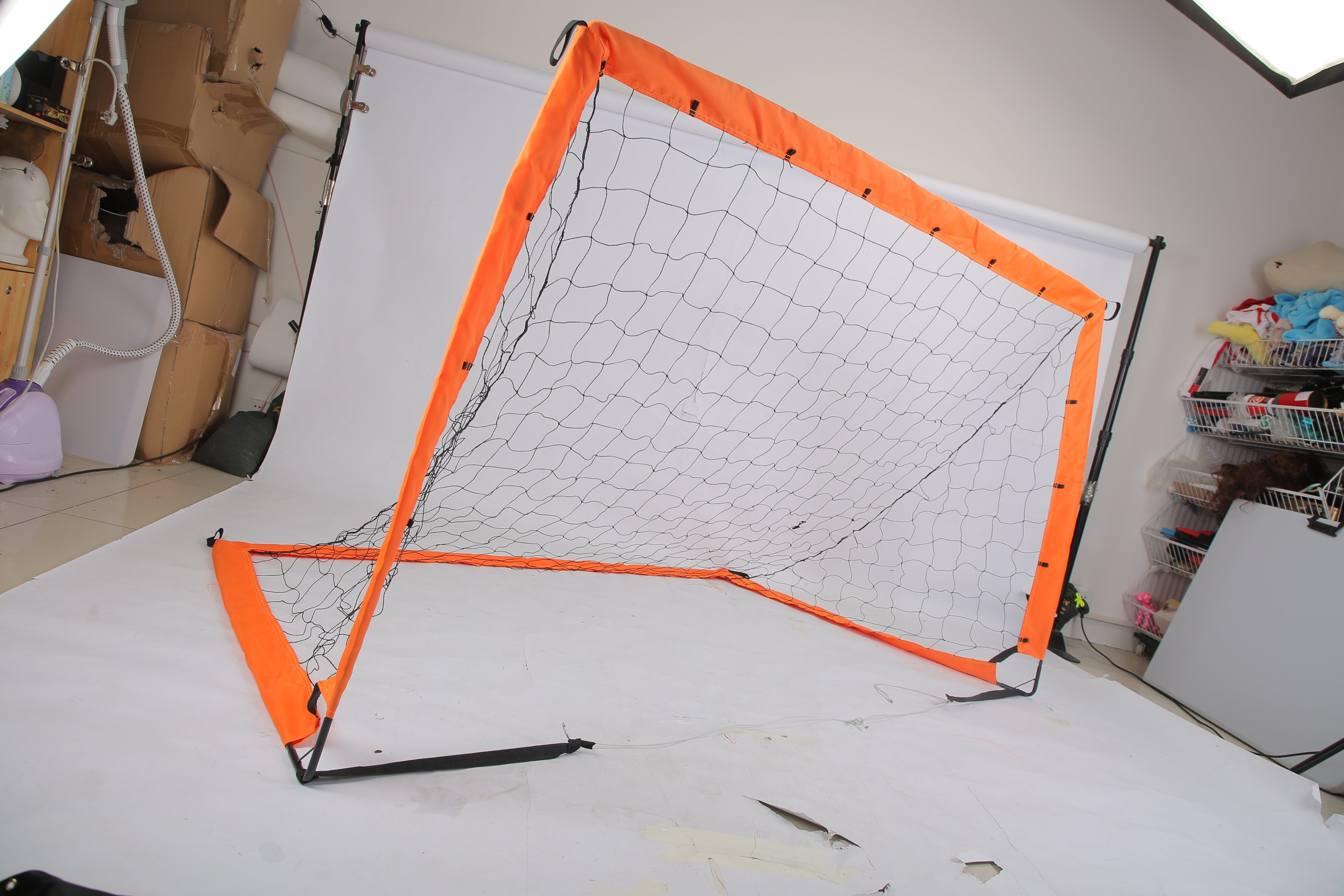 1Set Kids Soccer Goals Set For Yard Portable Soccer Training Equipment With Cones Agility Ladder Target Carry Bag For Toddler Outdoor Sport Play