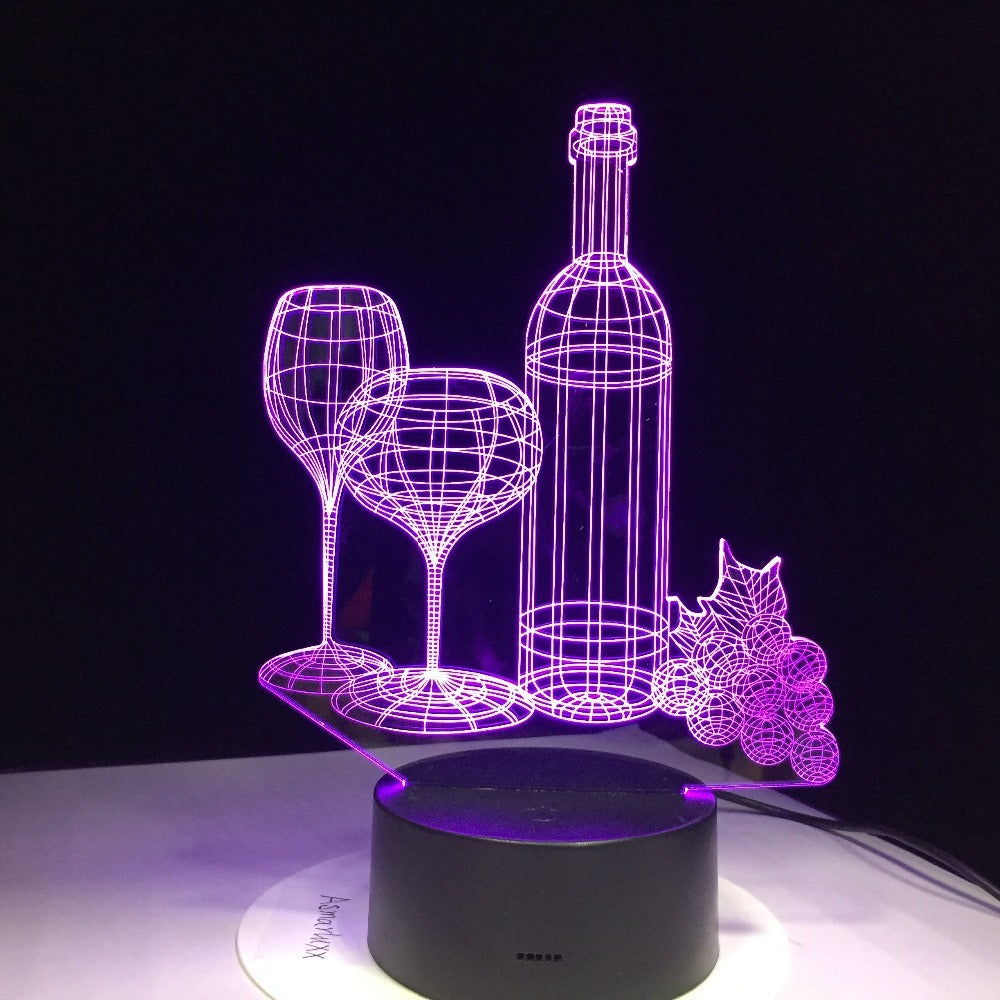 Night Light - Wine Bottle 3D