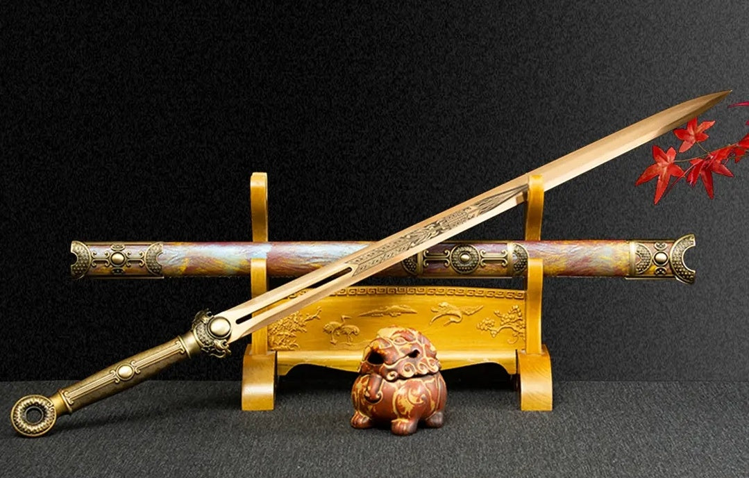 Jinsheng Integral Precious Sword High Manganese Steel Self-Defense Cold Weapon  Collection-Grade Unsharpened