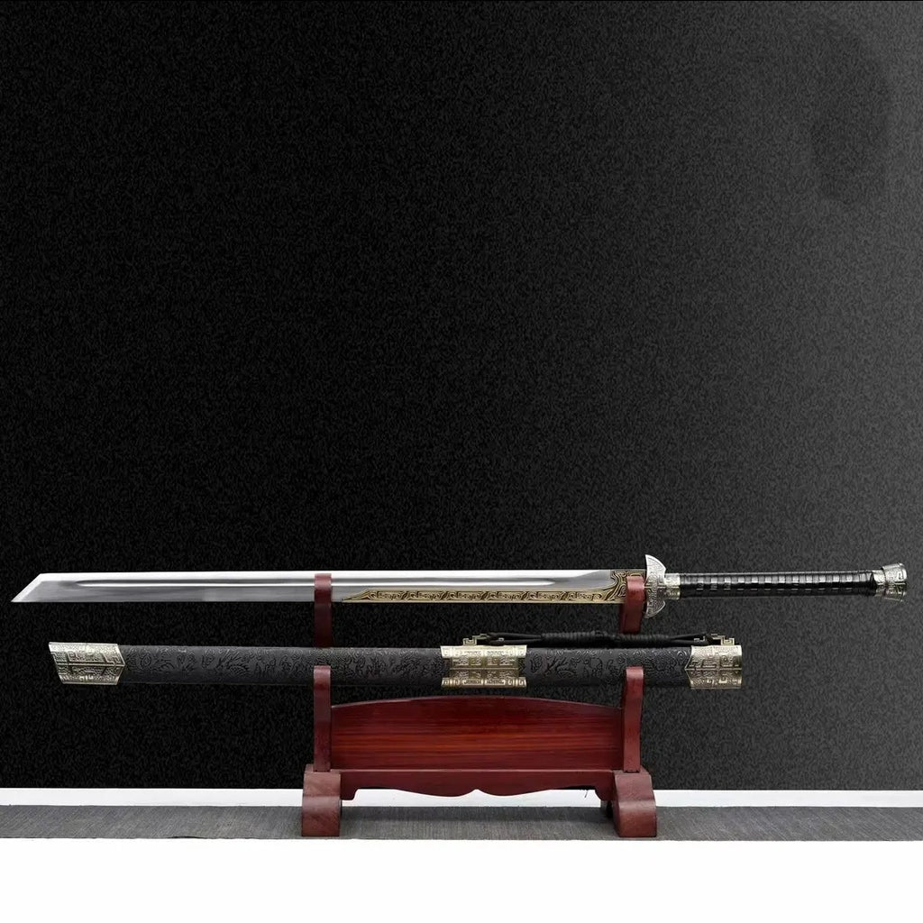 Tianwen Tang Heng Integral Tang Dynasty Horizontal Sword High Manganese Steel Self-Defense Cold Weapon Collection-Grade  Unsharpened