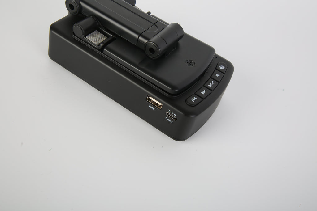 1Pc Cell Phone Stand With HD Surround Wireless Speaker Power Bank Portable Foldable Charging Phone Stand With Anti Slip Base Compatible With Phone Tablet For Home Office Outdoor