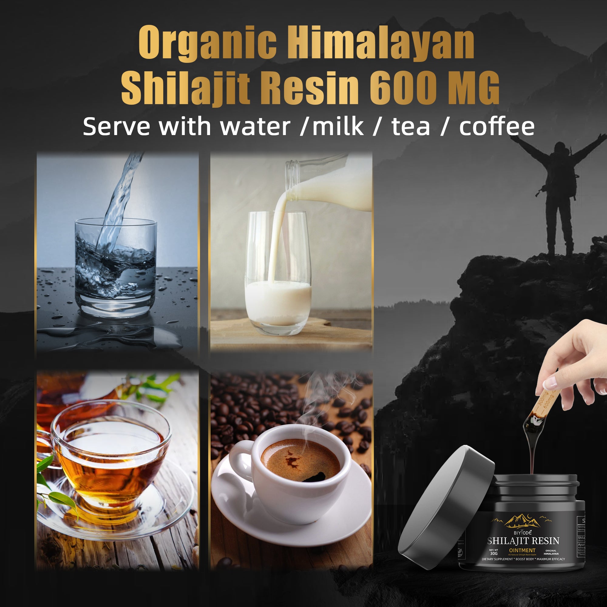 OEM Private Label Improving Energy Heart And Blood Pure Himalayan Natural Shilajit Resin Ointment Jam Health Supplement