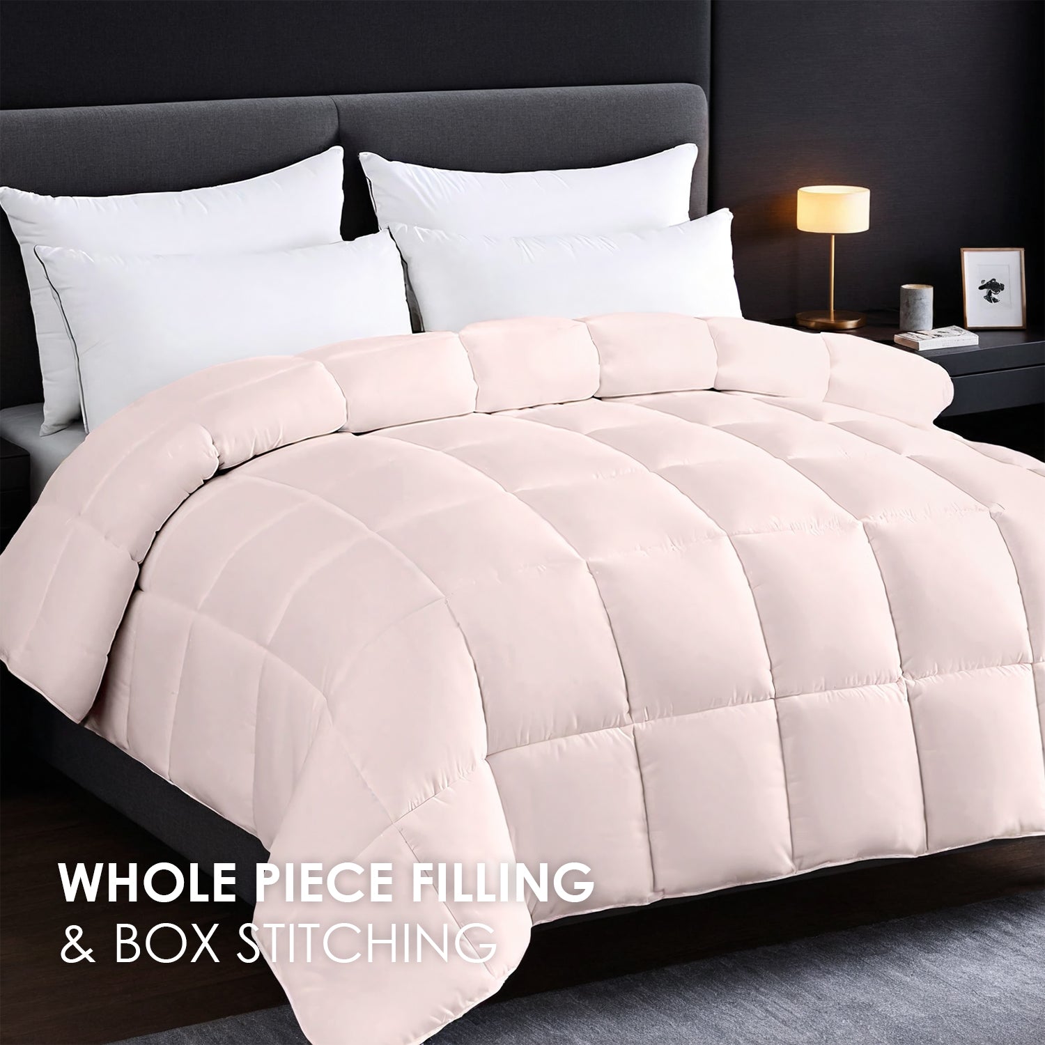 Pink Extra Large Plump Thick Duvet Enhanced Warmth Skin Friendly Comfort. Fits Single Double Beds. Luxury Hotel Grade Insert For Bedroom Use. Perfect Christmas Gift Replacement.