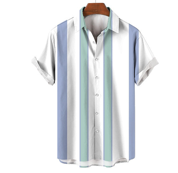 Men's Casual Cotton And Linen Men's Short-sleeved Shirt Men