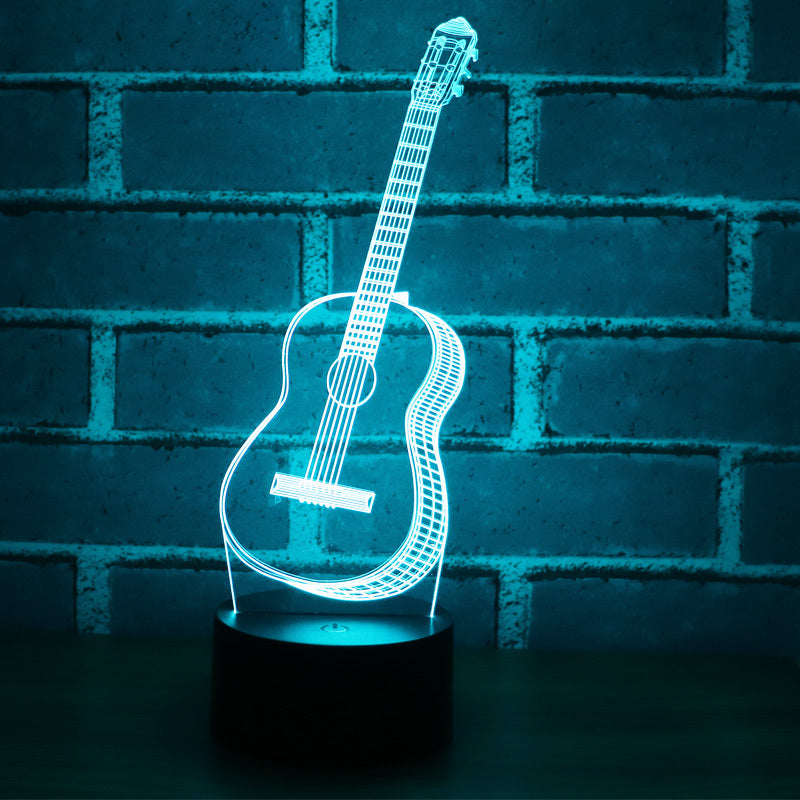night light - Guitar colorful 3D
