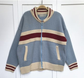 Sweater with striped sweater