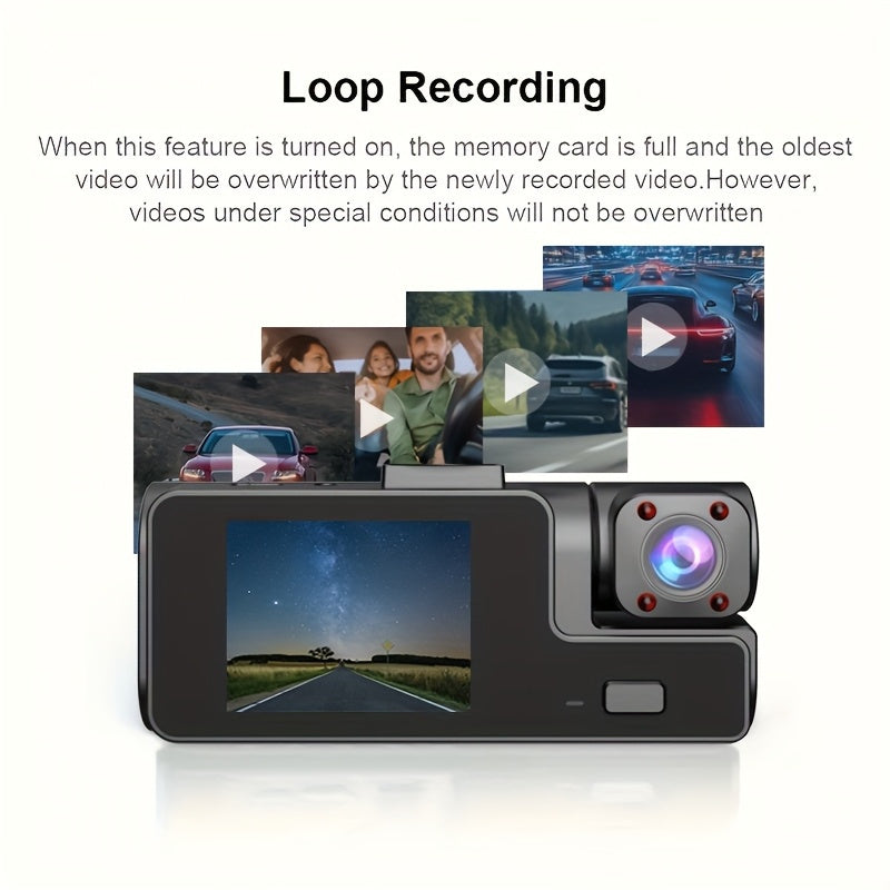 Driving Recorder HD 1080P Three-lens Parking Monitoring With Reversing Image