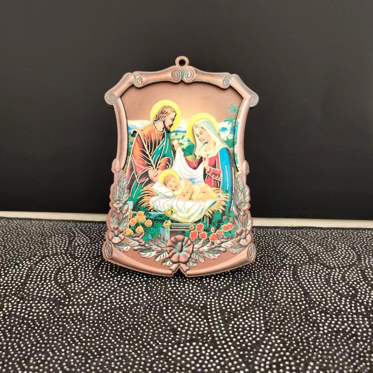 Wooden Trinket Ornament Double Layer Icon Ornament