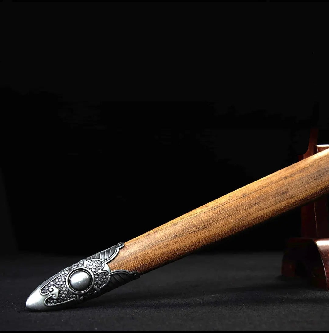 Xiehun Sword One-piece Hundred-Refined Pattern Steel Collectible Cold Weapon Unsharpened Not For Self-Defense