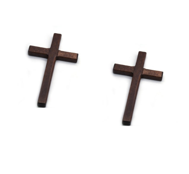 Handmade Wooden Icon Religious Prayer Hand Holding A Cross