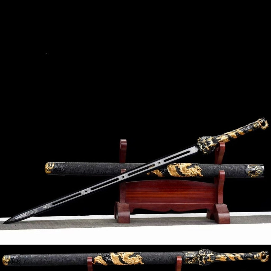 Handmade Integrated High Manganese Steel Swords Tang Heng Dao Xiu Chun Dao Embroidered Spring Saber For Jinyiwei, Unsharpened Cold Weapons