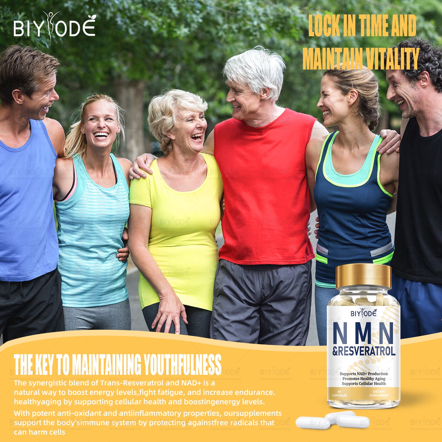 OEM Custom Food Supplements Health Vitamins Nad Supplement Wholesale Immune Support Promotes DNA Repair NMN Capsules