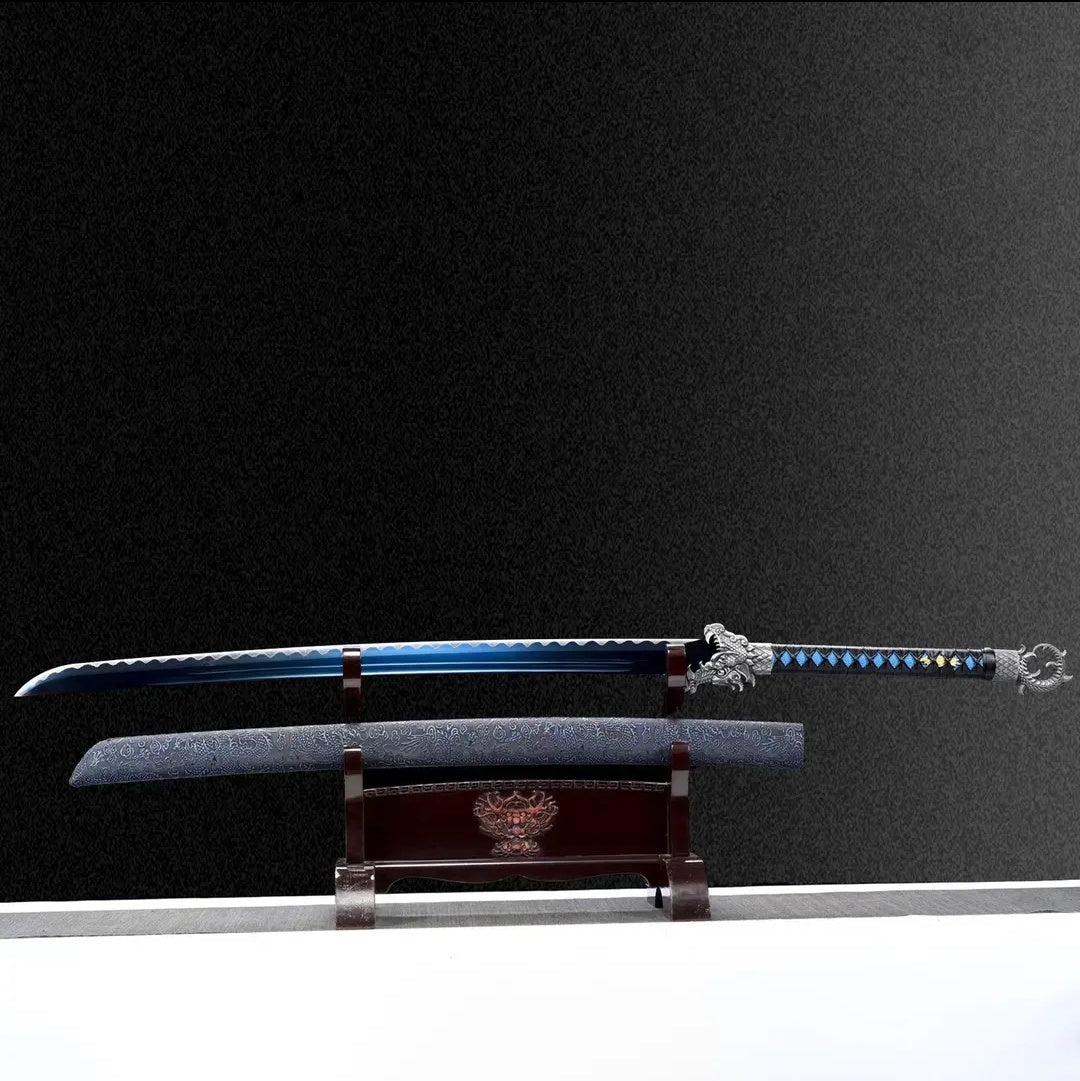 Youlan Integral Embroidered Spring Saber High Manganese Steel Self-Defense Cold Weapon  Collection-Grade  Unsharpened