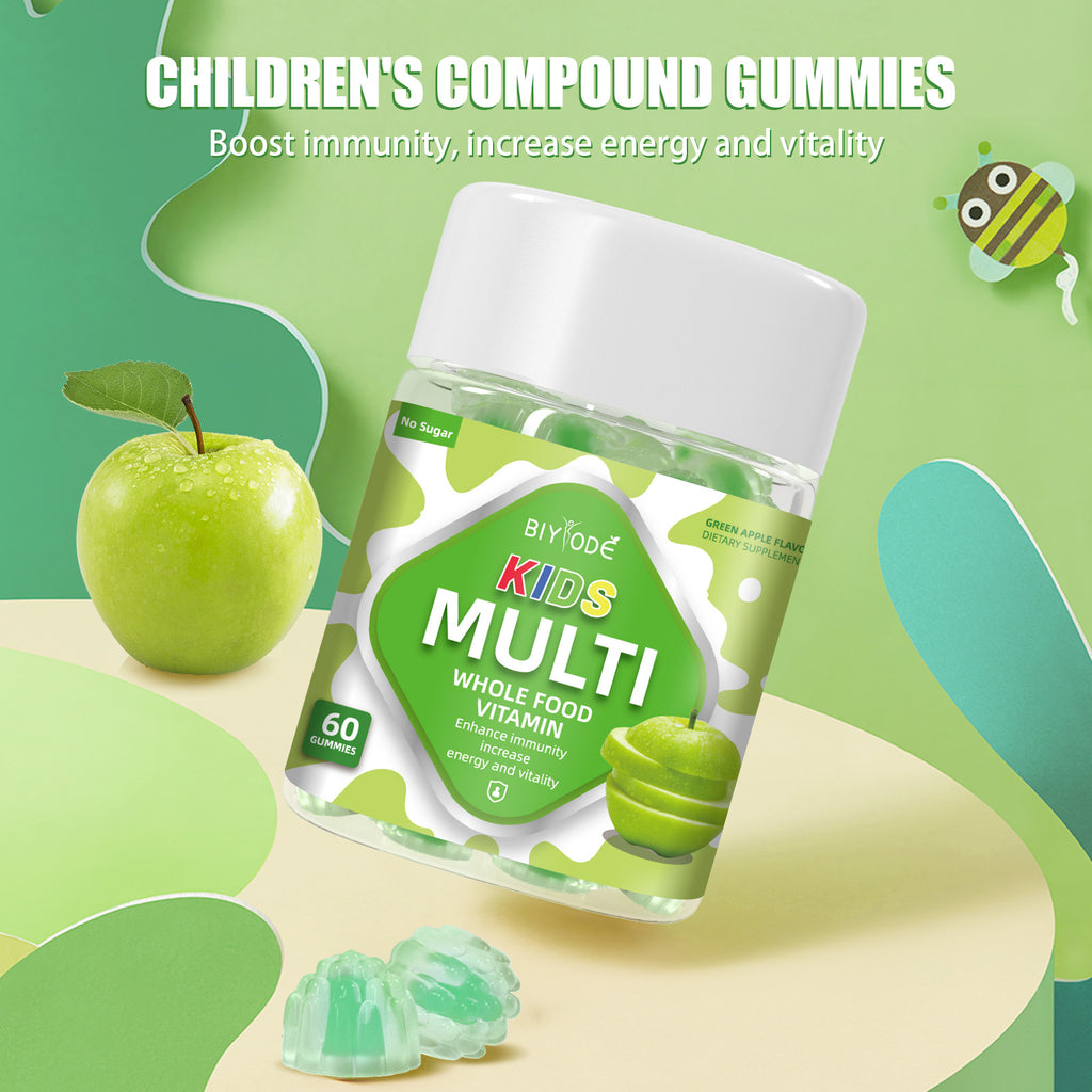 Biyode Ready Stock Wholesale Kids Multivitamin Gummies OEM Custom Vitamin Supplement