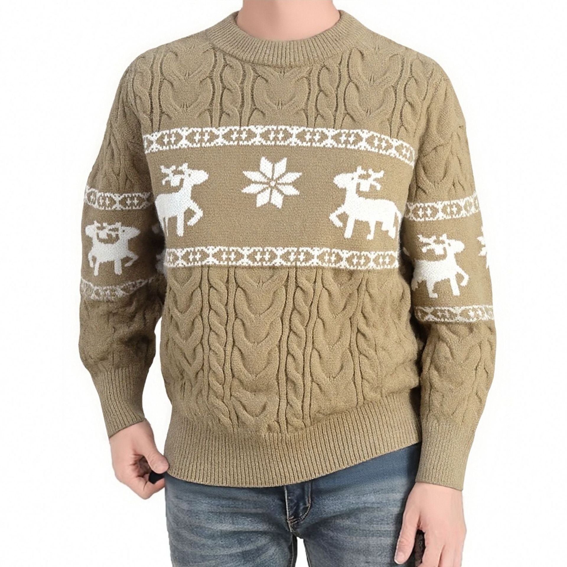Round Neck Sweater Coat Men's Knitwear