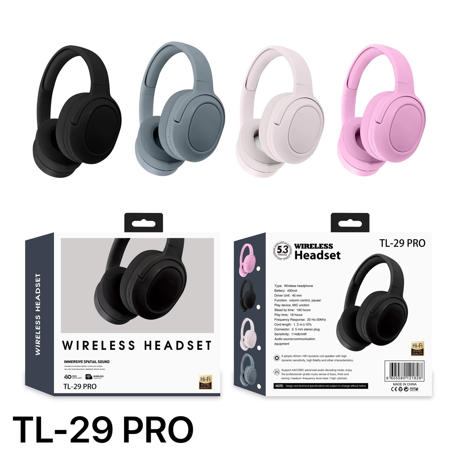 Bluetooth Headset Wireless Earbuds with Charging Case | Long Battery Life | Comfortable Fit | Hands-Free Calling & Music Streaming