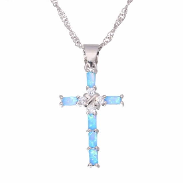Ladies Cross Pendant Necklace