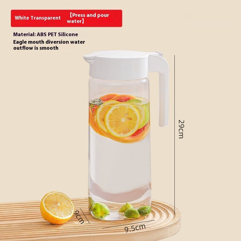 Press Type Plastic Cold Water Jug Large Capacity Fruit Juice Tea Drinking Cup