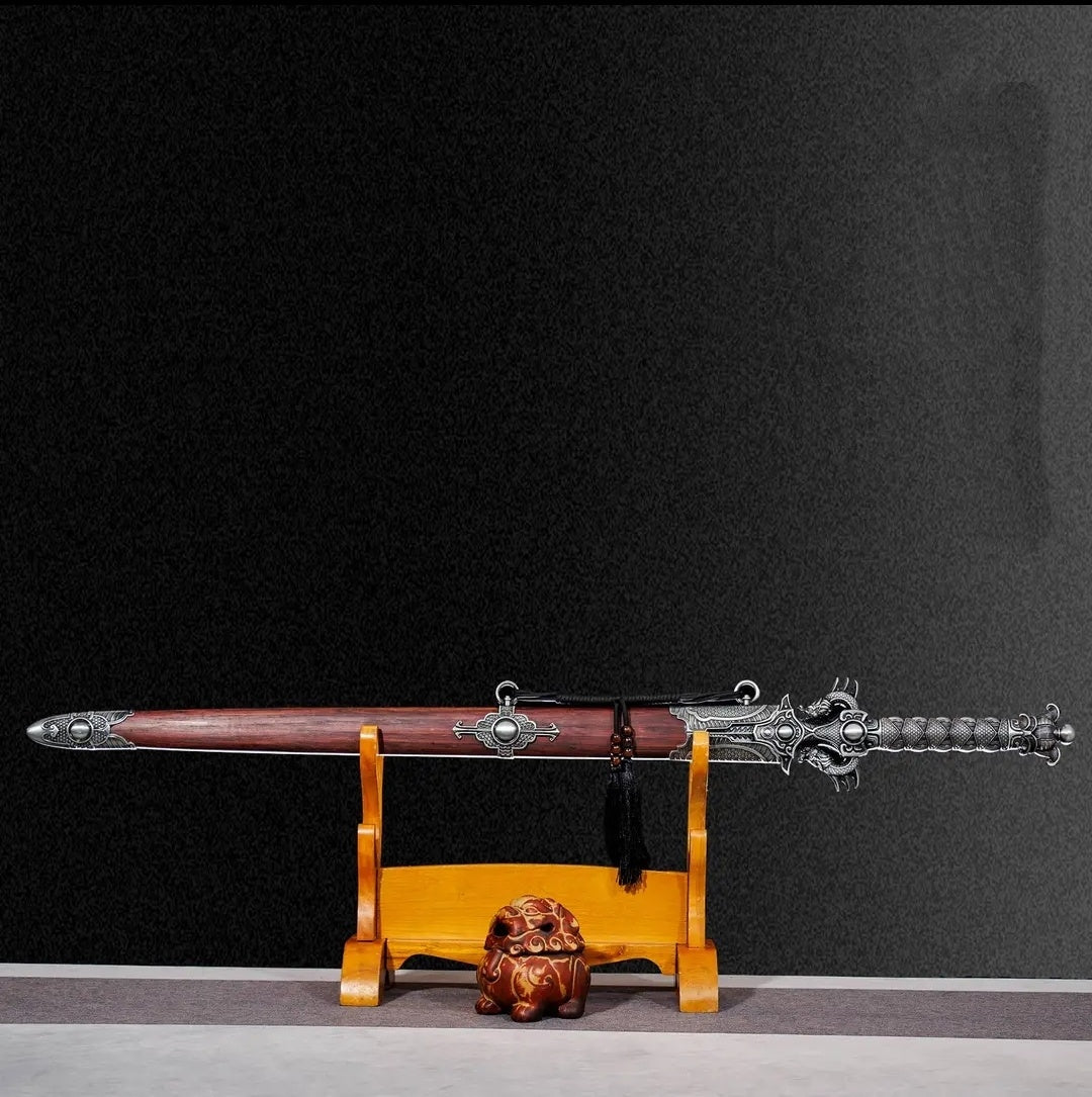 Lilong Sword One-piece High Manganese Steel Collectible Cold Weapon Unsharpened Not For Self-Defense