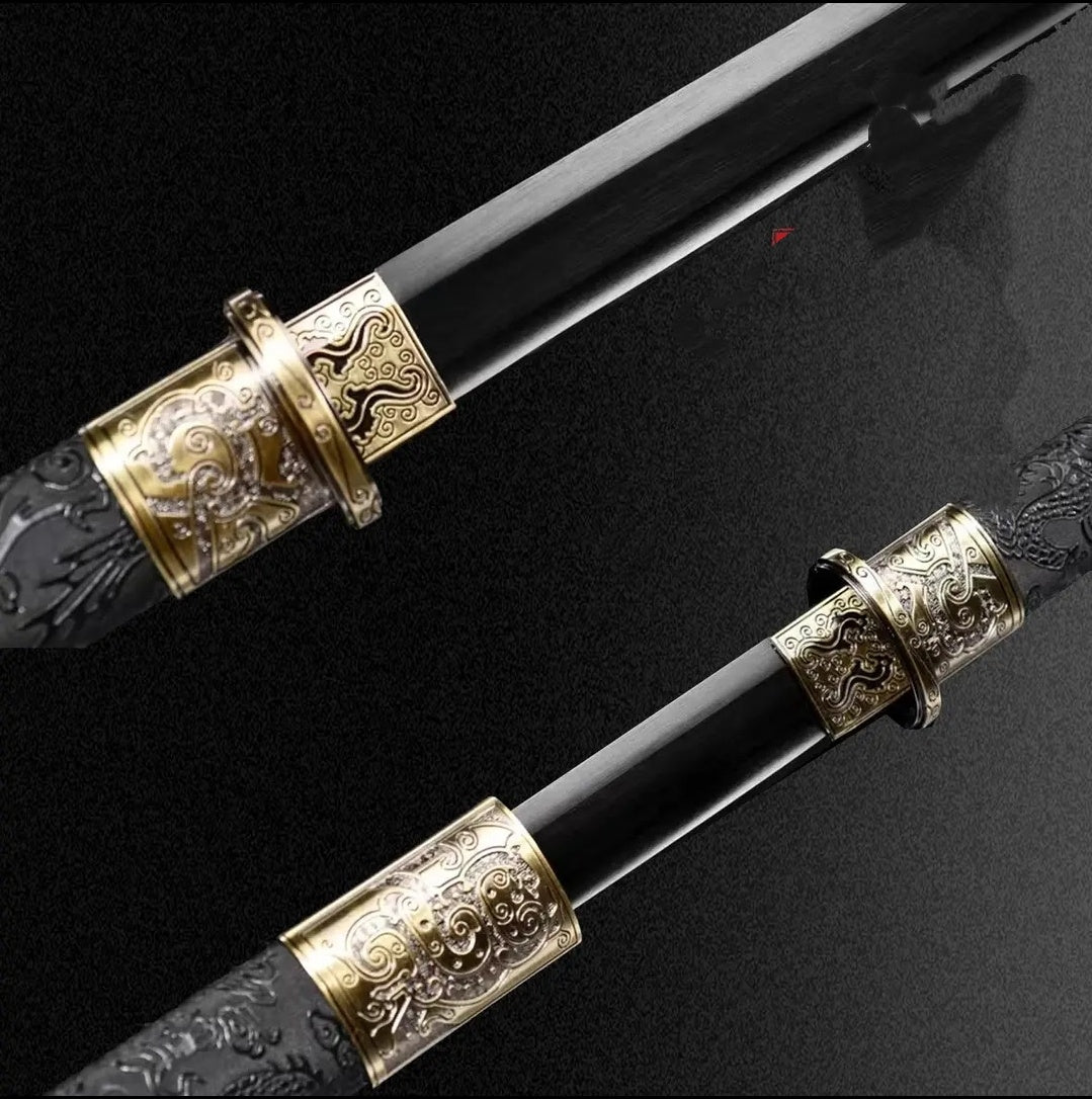 Taizong Integral Tang Dynasty Horizontal Sword High Manganese Steel Self-Defense Cold Weapon  Collection-Grade  Unsharpened