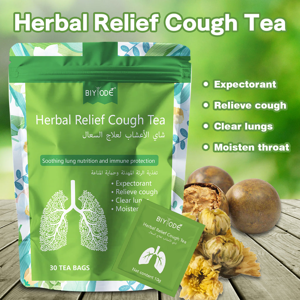 OEM ODM Herbal Relief Cough Tea Bags Herbal Supplements Wholesale Custom Packaging Tea Factory Manufacturer With Certificates GMP HALAL COA NSF