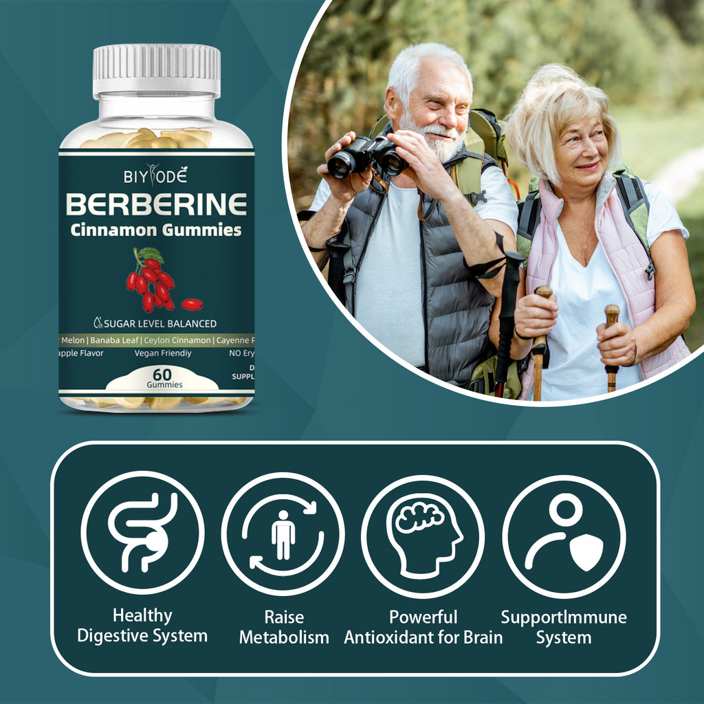 Biyode OEM ODM Wholesale Berberine Cinnamon Herbal Extract Gummies Natural Daily Wellness Support