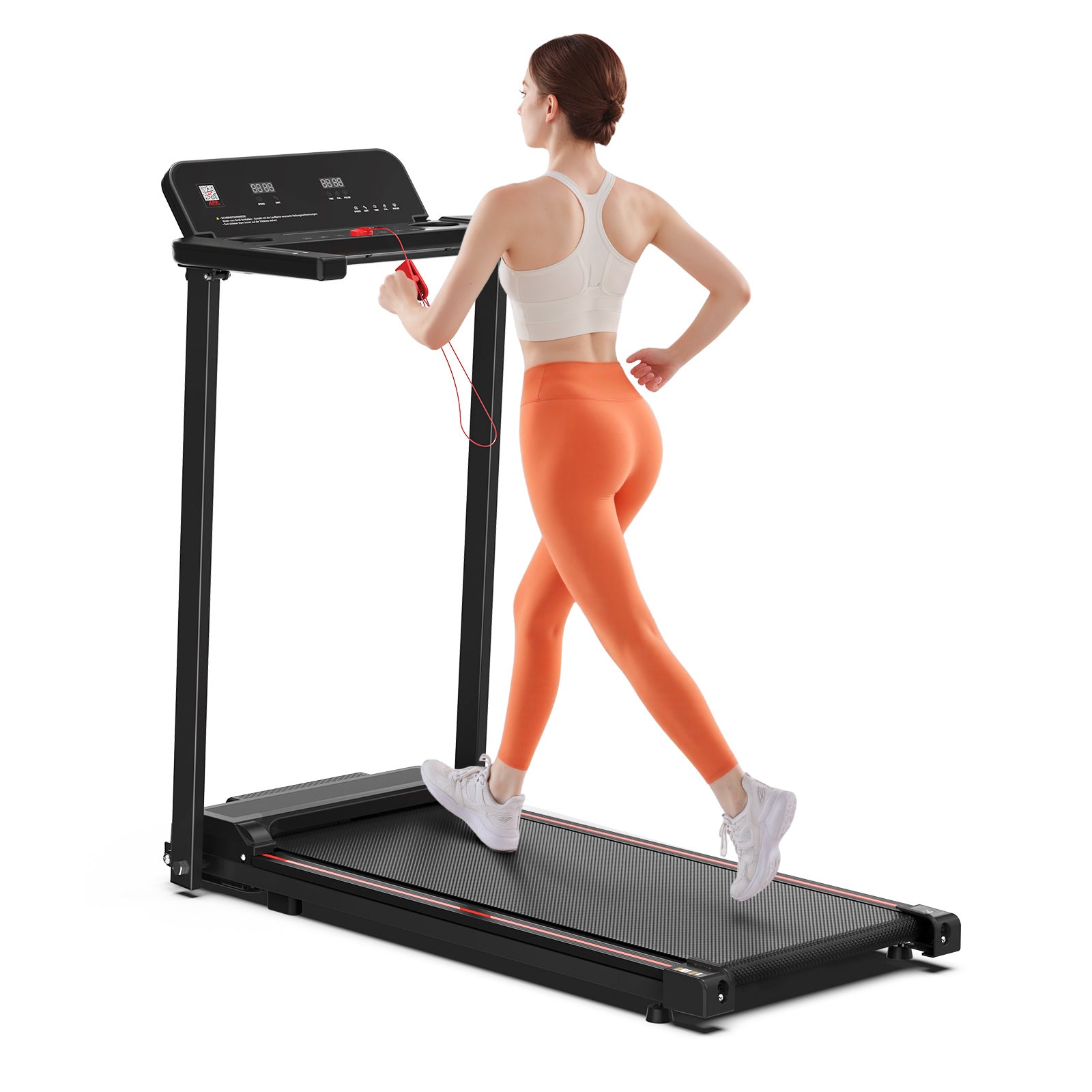 EU Electric Treadmill, Folding Treadmill For Home Up To 12 Kmh, With LED Display, App, Compact Treadmill For Home And Office, Weighing 120KG