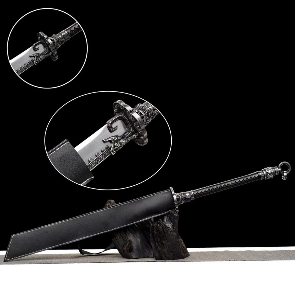 Authentic Sword Blade Integrally Forged Two-Handed Blade Embroidered Spring Saber Tang-Style Horizontal Saber Battle Saber Mo Saber Cold Weapon Unsharpened