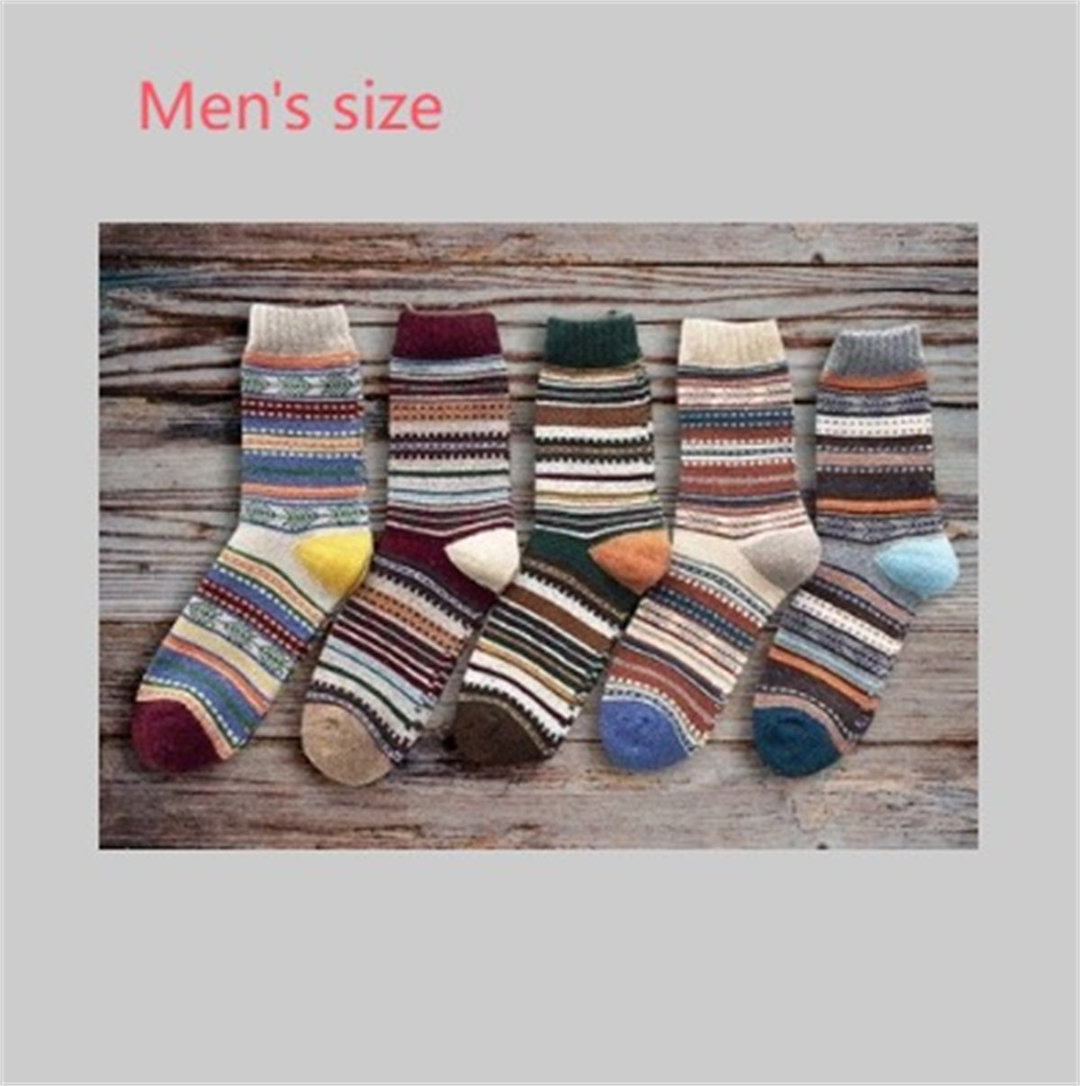 Winter Thick Warm Stripe Wool Socks Casual Sock Business Socks