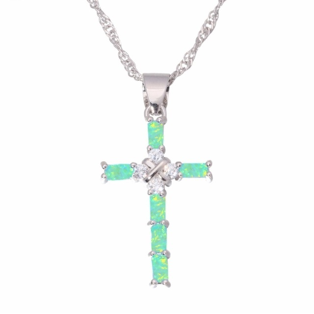 Ladies Cross Pendant Necklace