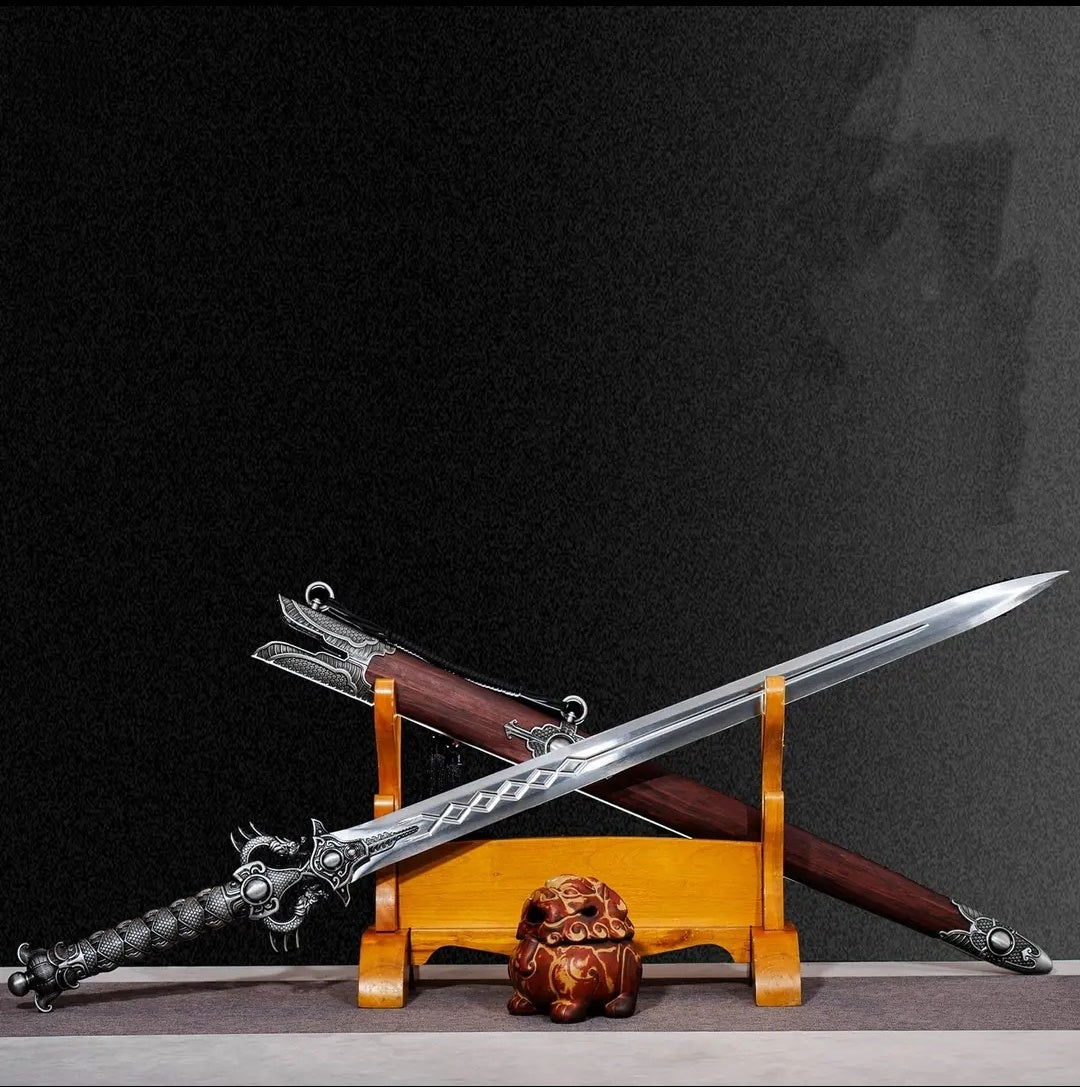 Lilong Sword One-piece High Manganese Steel Collectible Cold Weapon Unsharpened Not For Self-Defense