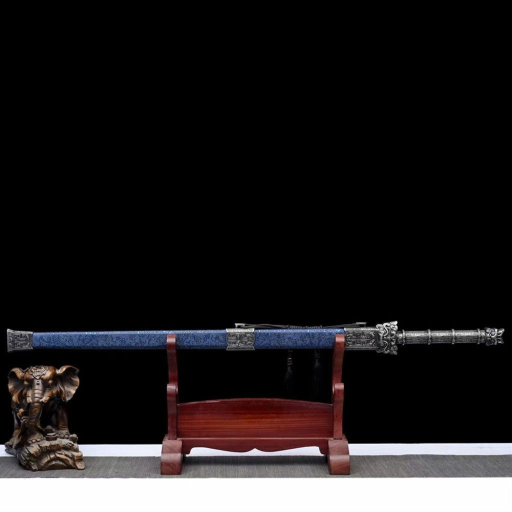 Ancient-Style Integral Tang-Style Sword Long Sword Manganese Steel Sword Blade Han-Style Sword Tang-Style Horizontal Saber, Cold Weapon Unsharpened