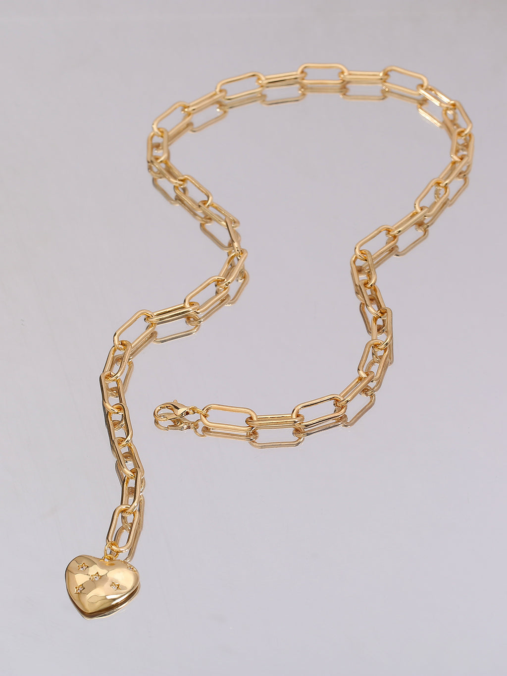 European And N Creative Exaggerated Trend Design Y-tassel Love Copper Micro-inlaid Zircon Necklace Ins Woman