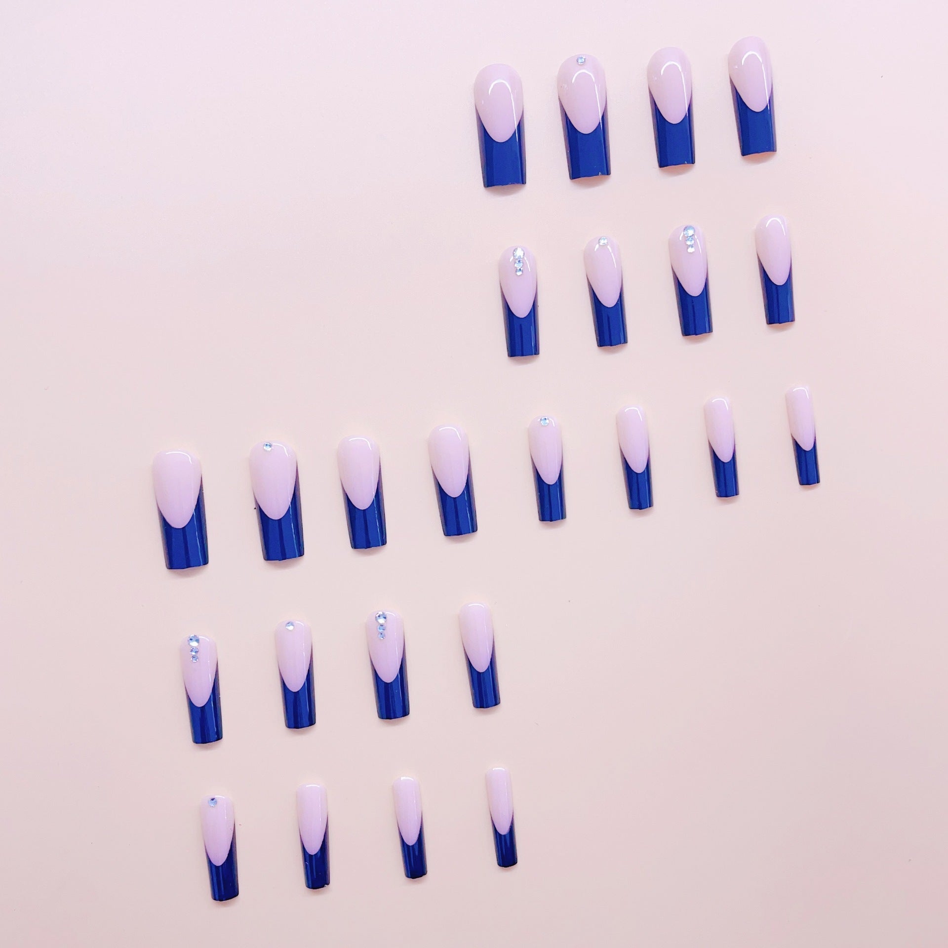 Black Edge French Long Ballet Finished Wear Manicure