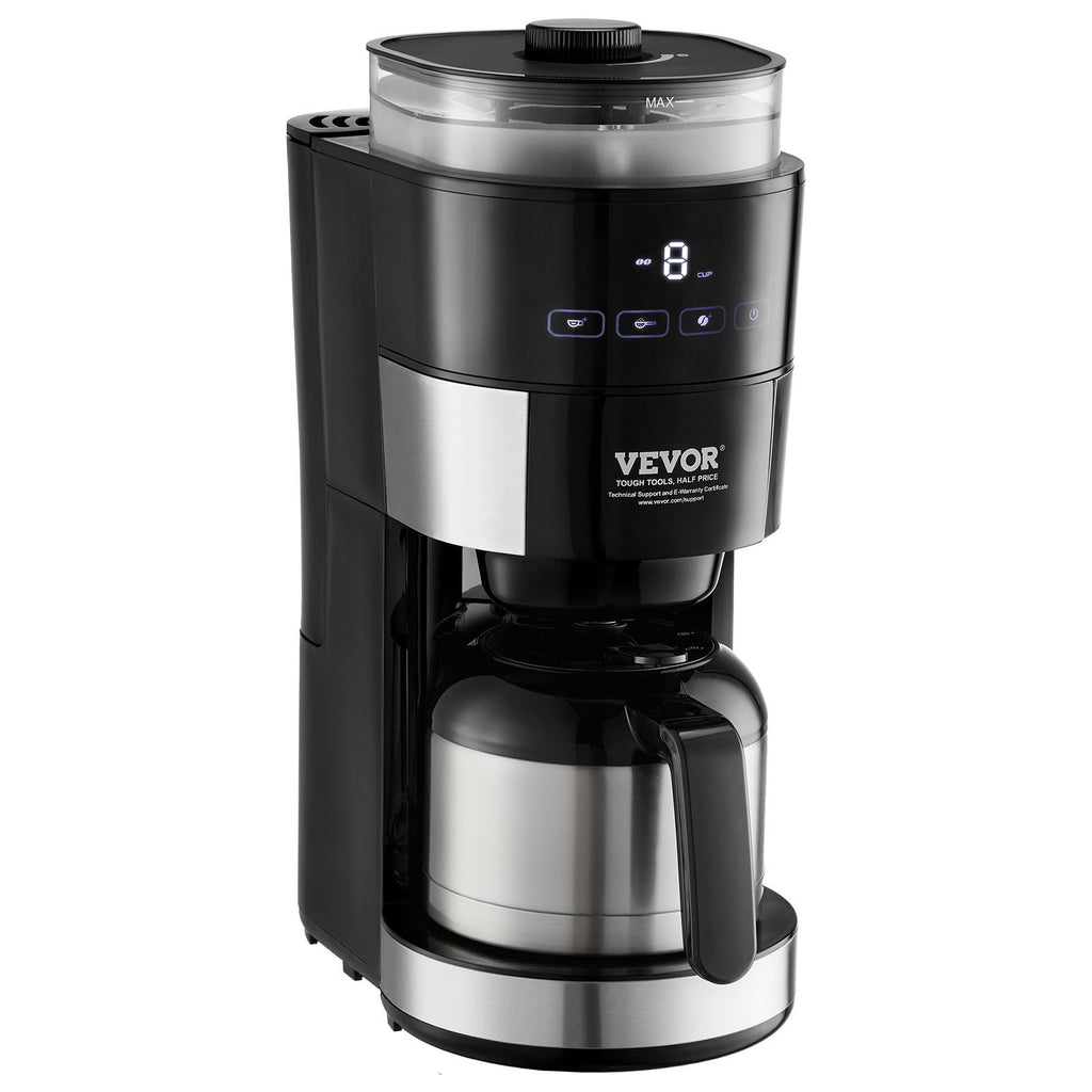 VEVOR 8-Cup Coffee Maker Drip Coffee Machine With 3 Brew Strength Control