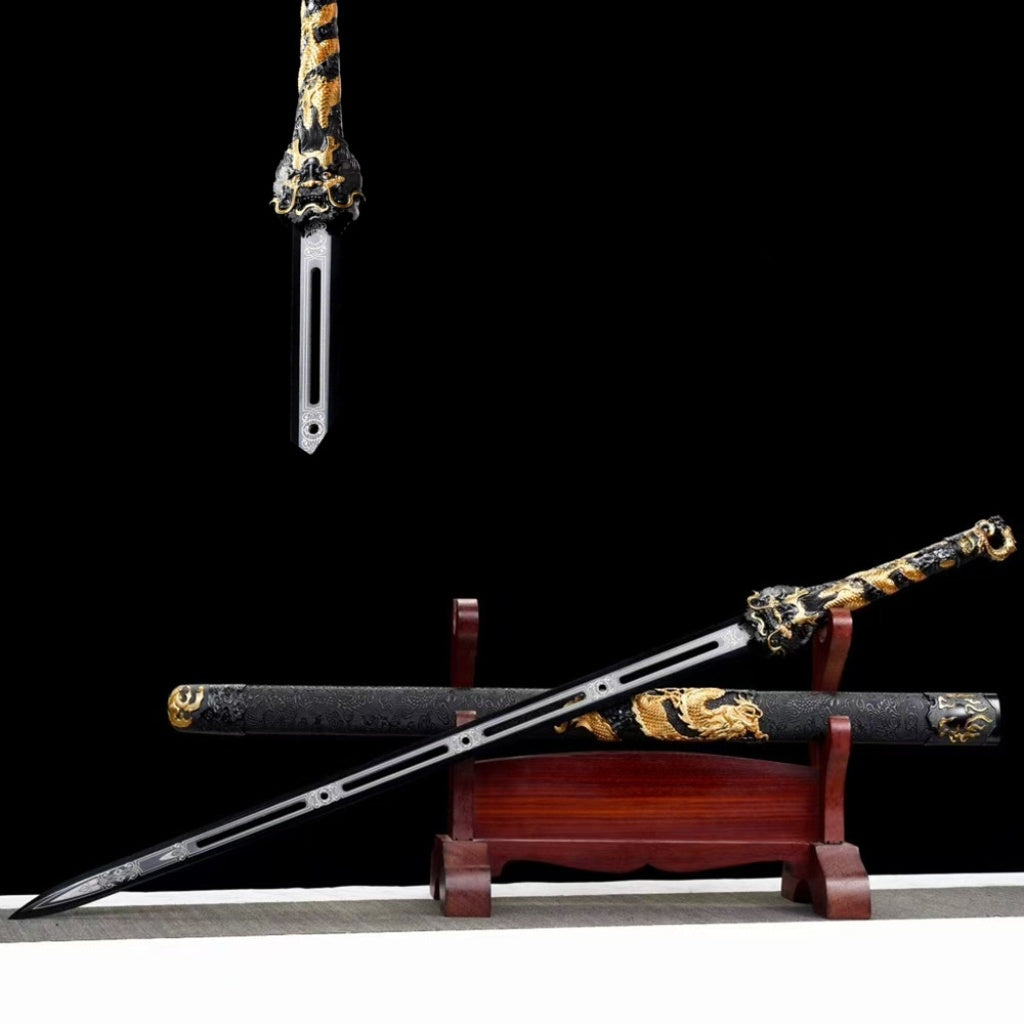 Handmade Integrated High Manganese Steel Swords Tang Heng Dao Xiu Chun Dao Embroidered Spring Saber For Jinyiwei, Unsharpened Cold Weapons