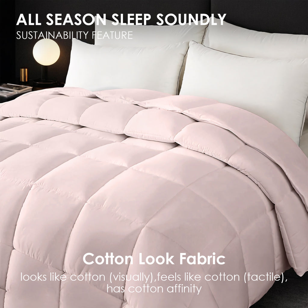 Pink Extra Large Plump Thick Duvet Enhanced Warmth Skin Friendly Comfort. Fits Single Double Beds. Luxury Hotel Grade Insert For Bedroom Use. Perfect Christmas Gift Replacement.