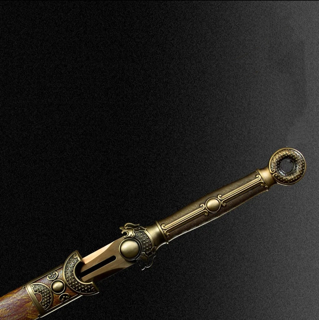 Jinsheng Integral Precious Sword High Manganese Steel Self-Defense Cold Weapon  Collection-Grade Unsharpened